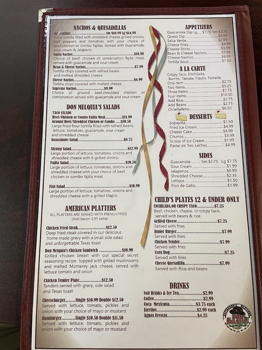 Don Melquias Photo Menu 1