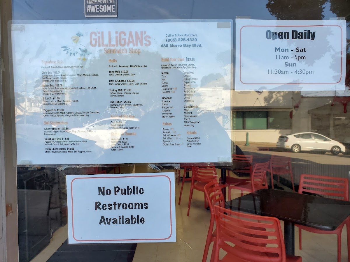 Gilligan’s Sandwich Shop Photo Menu 10
