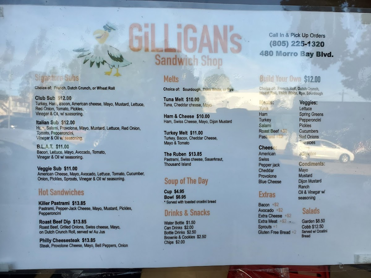 Gilligan’s Sandwich Shop Photo Menu 7