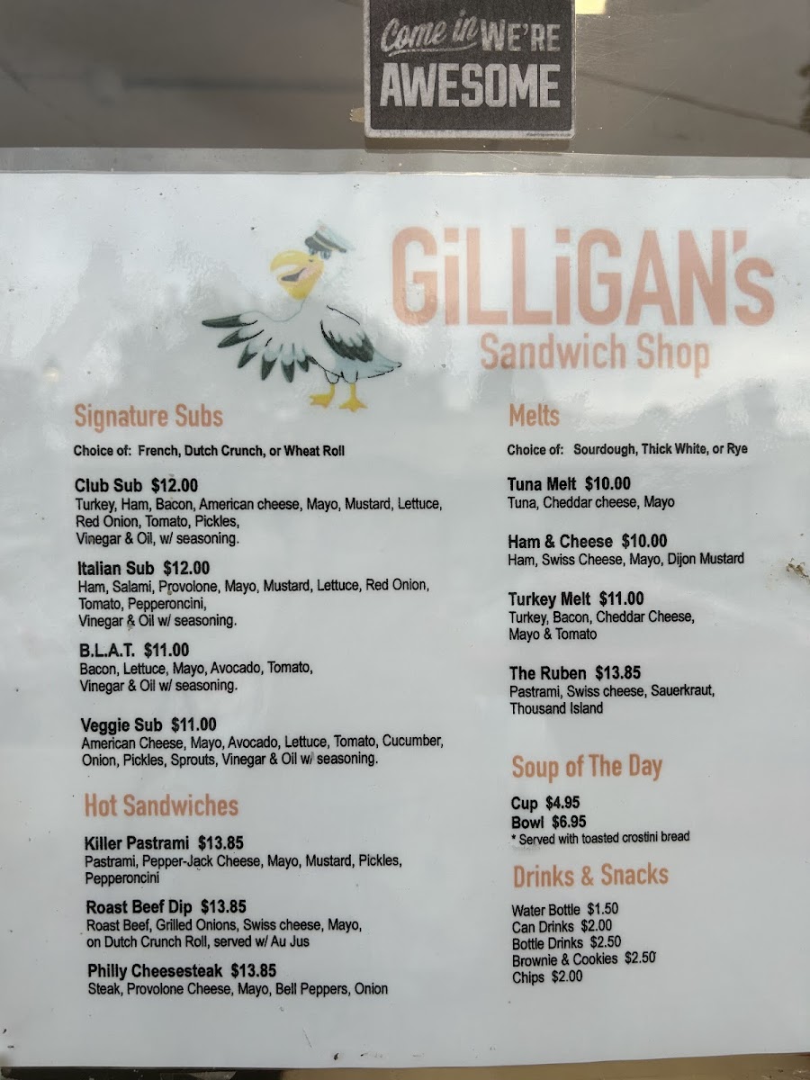 Gilligan’s Sandwich Shop Photo Menu 8