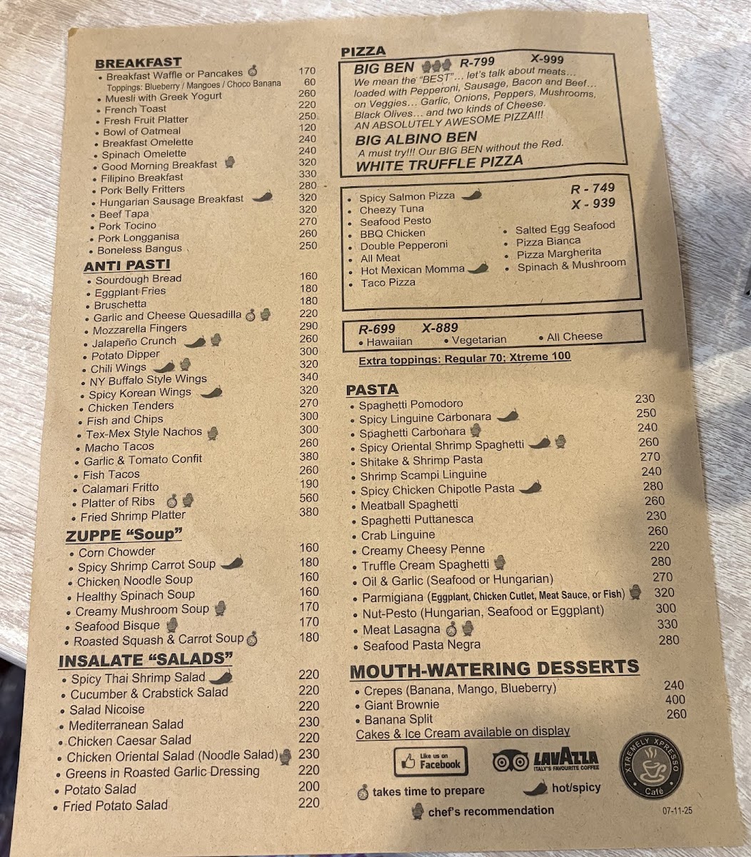 Xtremely Xpresso Cafe Photo Menu 1
