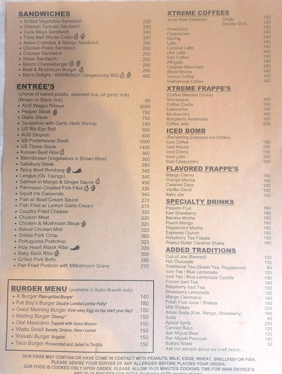 Xtremely Xpresso Cafe Photo Menu 10