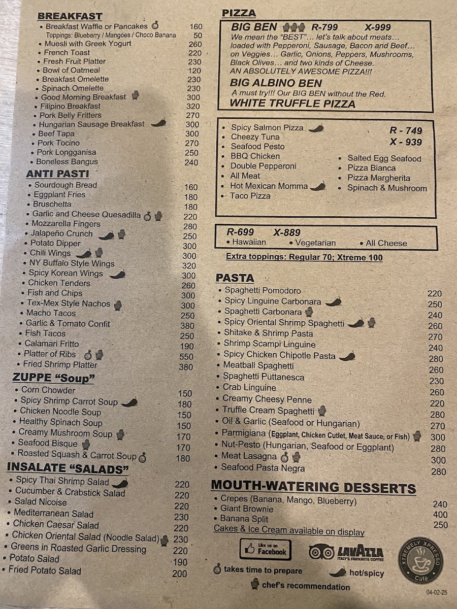 Xtremely Xpresso Cafe Photo Menu 2