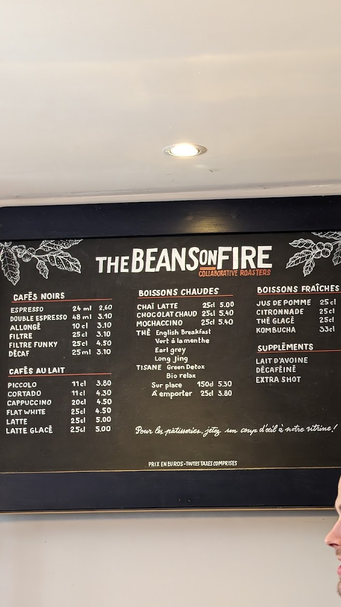 The Beans on Fire Photo Menu 3