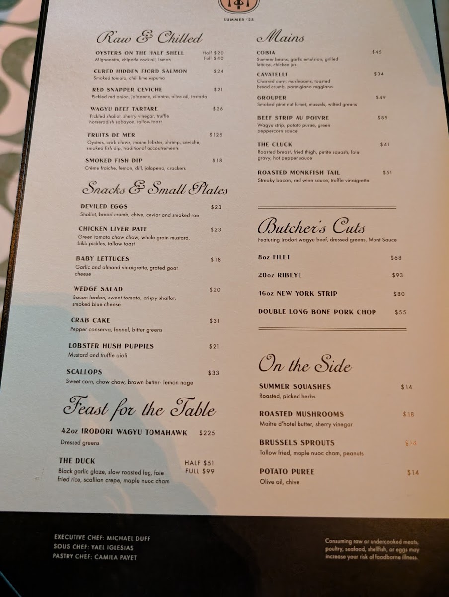 The Mont Photo Menu 2