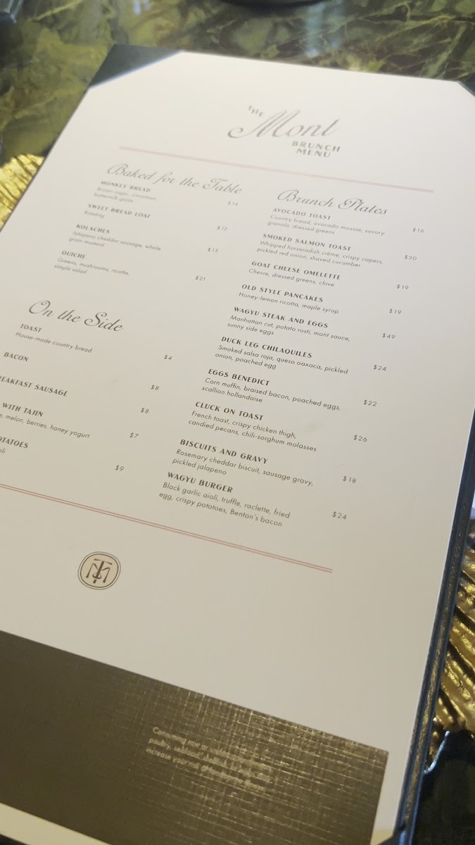 The Mont Photo Menu 3