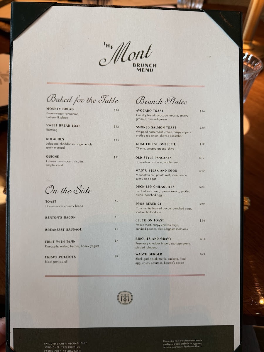 The Mont Photo Menu 6