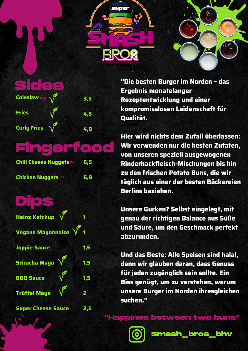 Smash Bros Bremerhaven Photo Menu 1