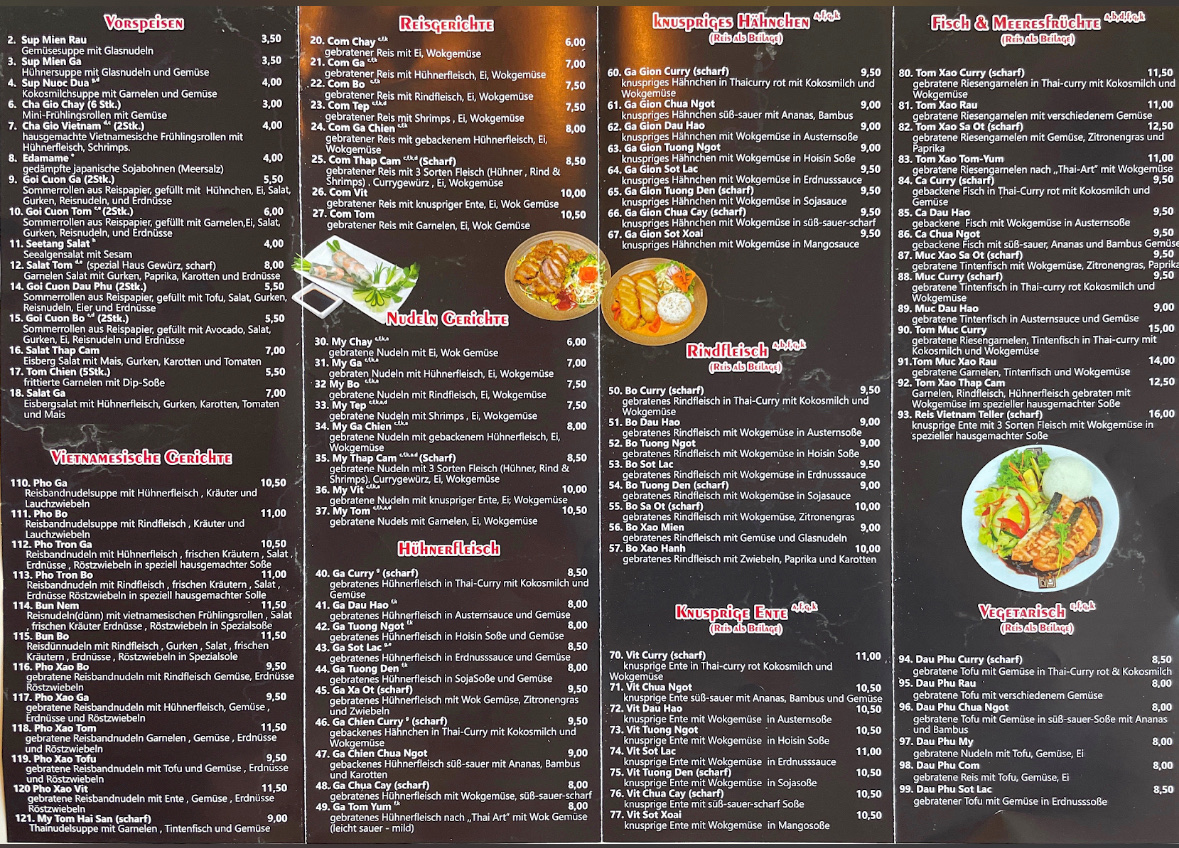 Reis Vietnam Photo Menu 2