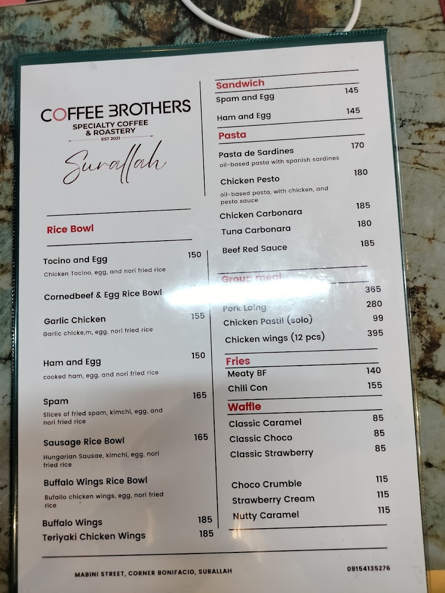 Coffee Brothers Surallah - Specialty Coffee and Roastery Photo Menu 1