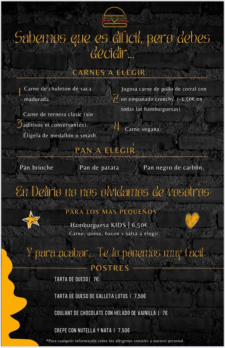 Delirio Burger Photo Menu 3
