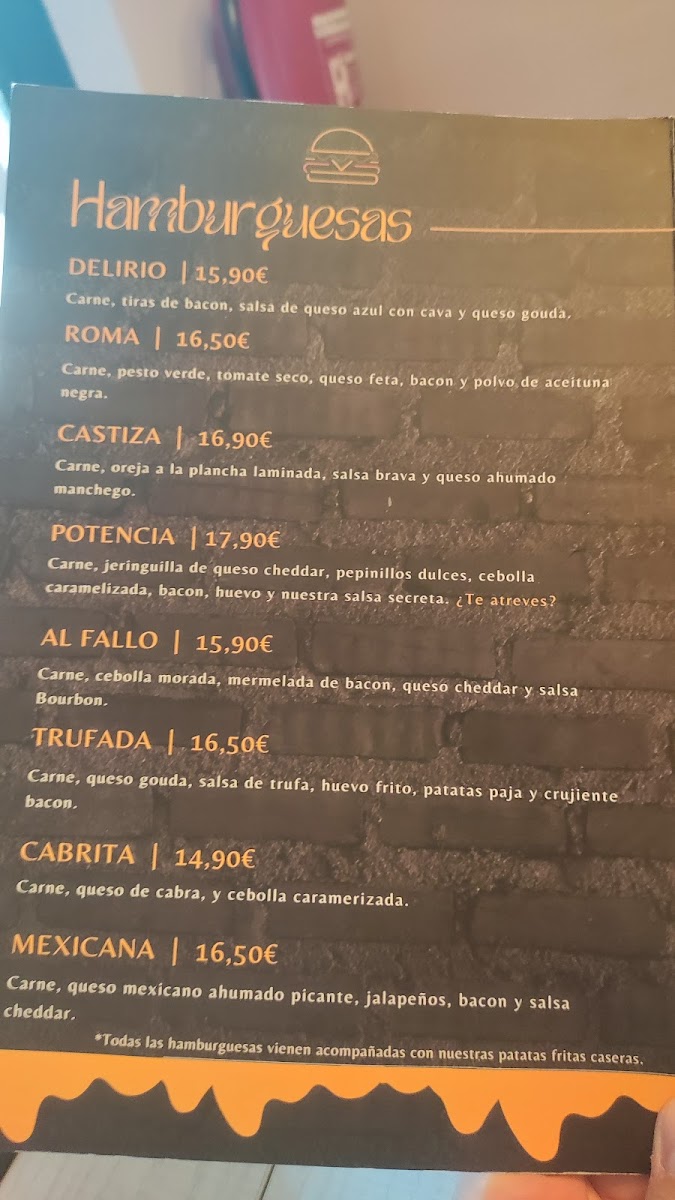 Delirio Burger Photo Menu 8
