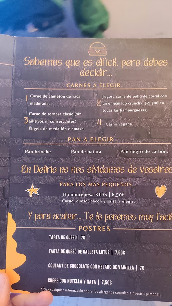 Delirio Burger Photo Menu 9
