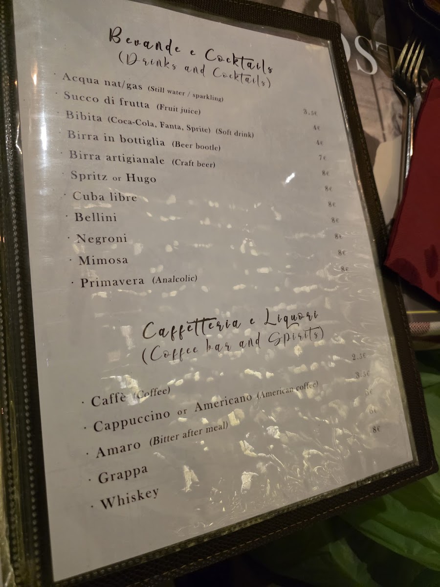 Osteria La Dolce Vita Firenze Photo Menu 10