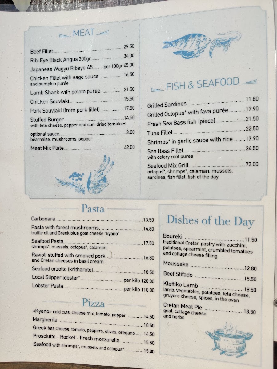 Kyano beach restaurant Photo Menu 1