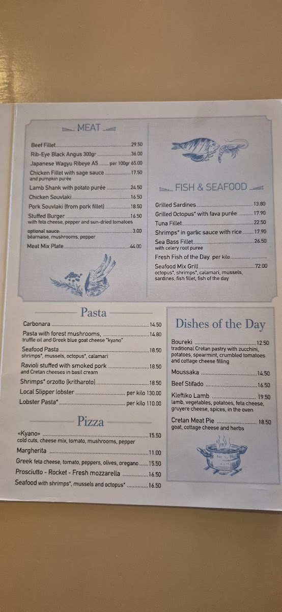 Kyano beach restaurant Photo Menu 2