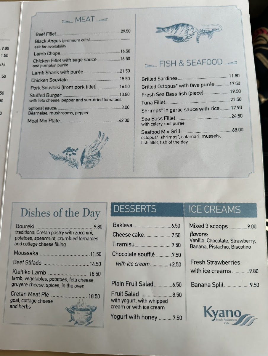 Kyano beach restaurant Photo Menu 5