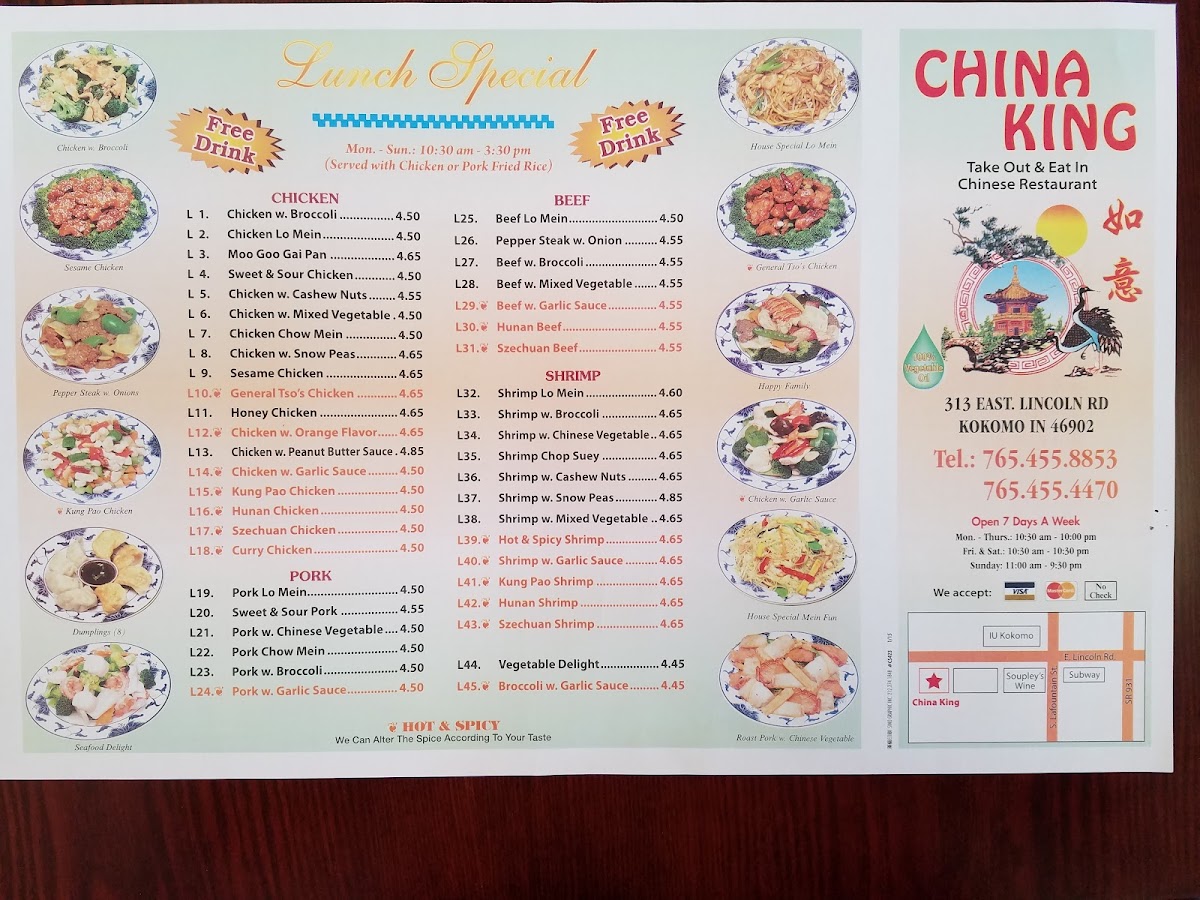 China King Chinese Restaurant Photo Menu 10