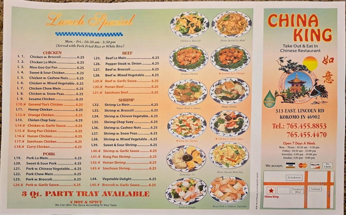 China King Chinese Restaurant Photo Menu 2