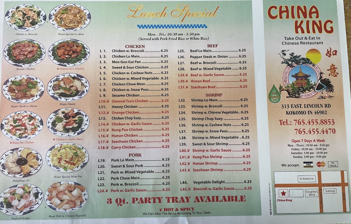 China King Chinese Restaurant Photo Menu 6