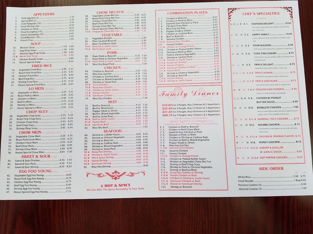 China King Chinese Restaurant Photo Menu 9