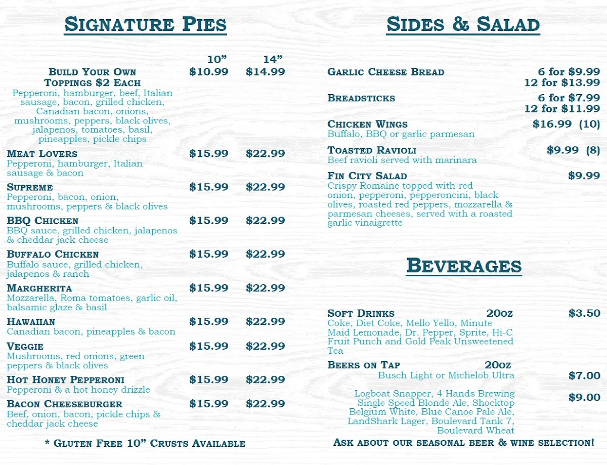 Fin City Pizza Photo Menu 5