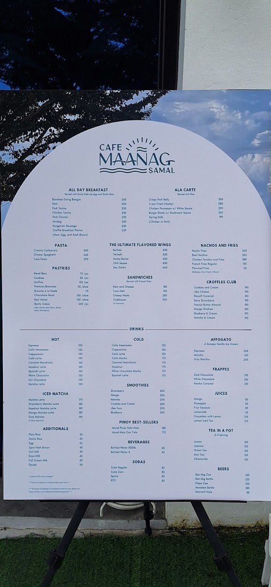 Cafe Maañag Samal Photo Menu 2