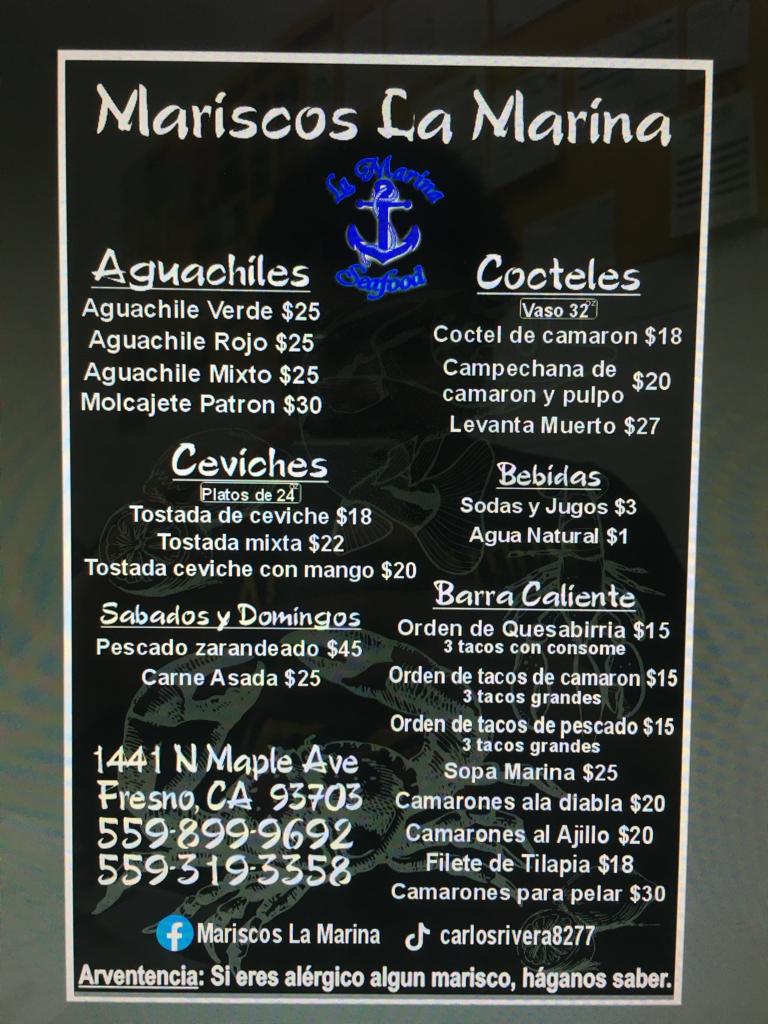 Mariscos la marina Photo Menu 1