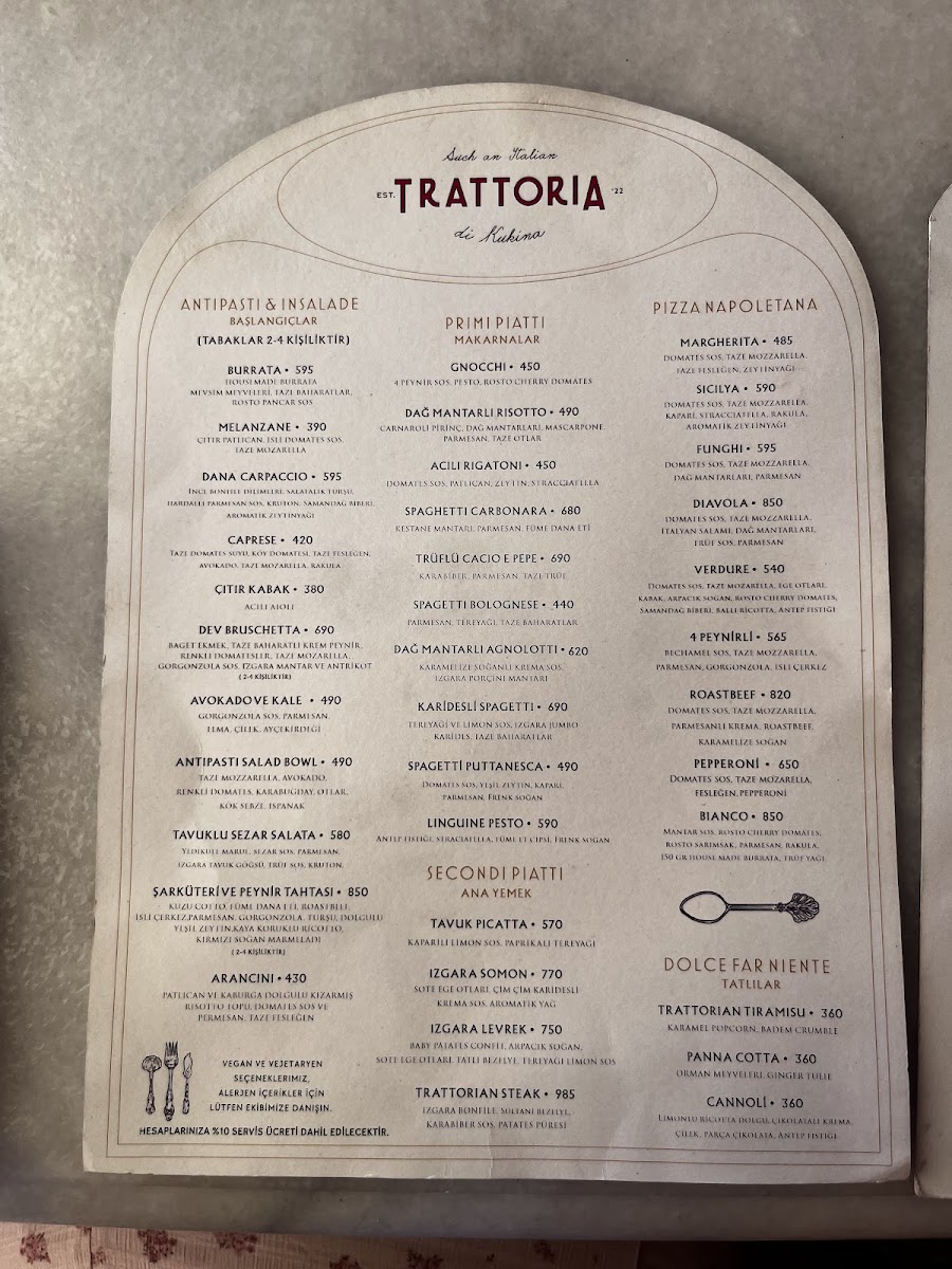 Trattoria di Kukina Photo Menu 2