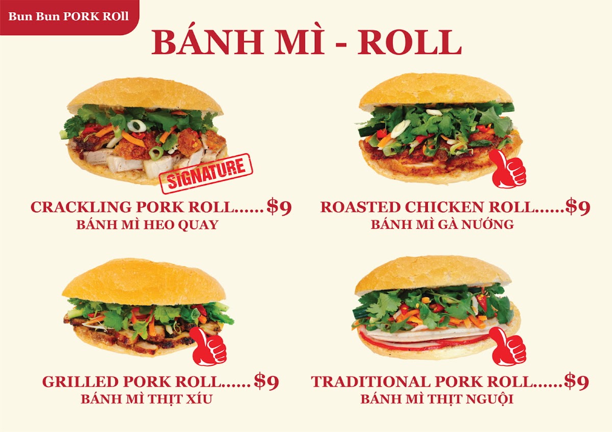 Bun Bun Pork Roll Photo Menu 2