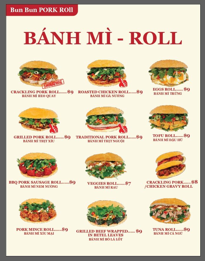 Bun Bun Pork Roll Photo Menu 4