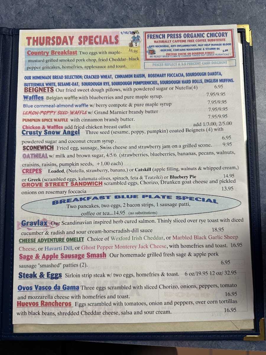 Four Corners Luncheonette Photo Menu 2