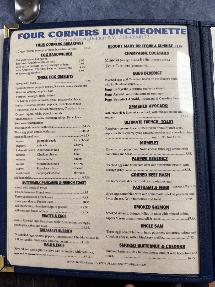 Four Corners Luncheonette Photo Menu 5