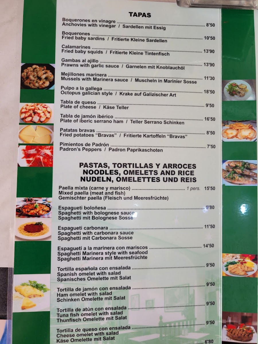 Cafeteria Miralls Photo Menu 1