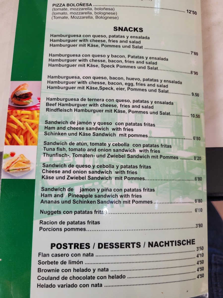 Cafeteria Miralls Photo Menu 3