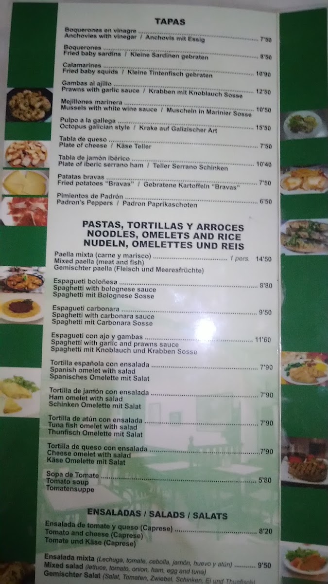 Cafeteria Miralls Photo Menu 5