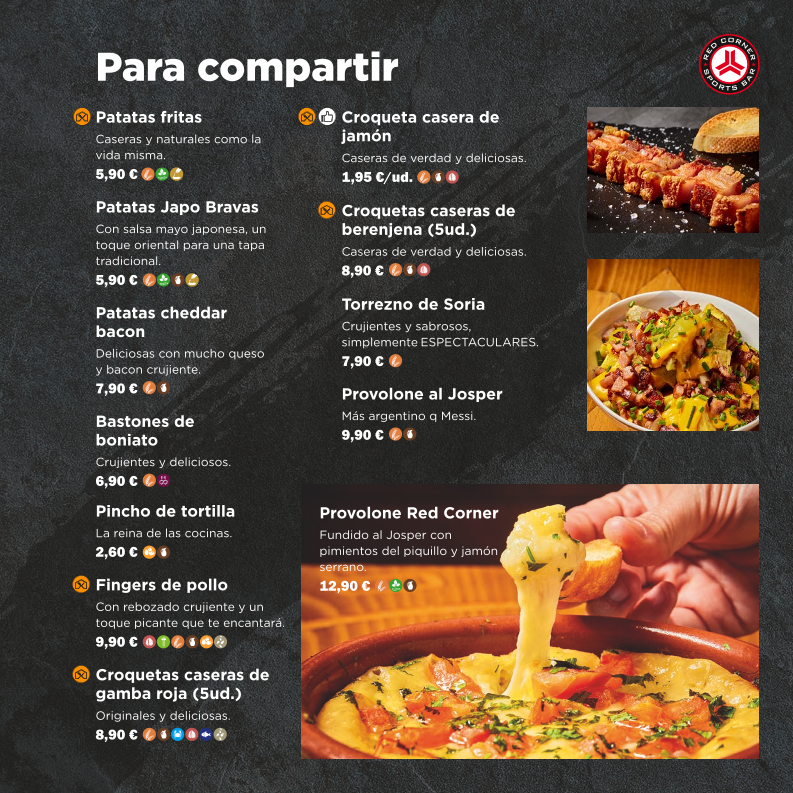 Red Corner Sports Bar Photo Menu 1