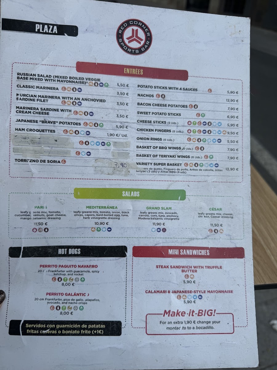 Red Corner Sports Bar Photo Menu 6