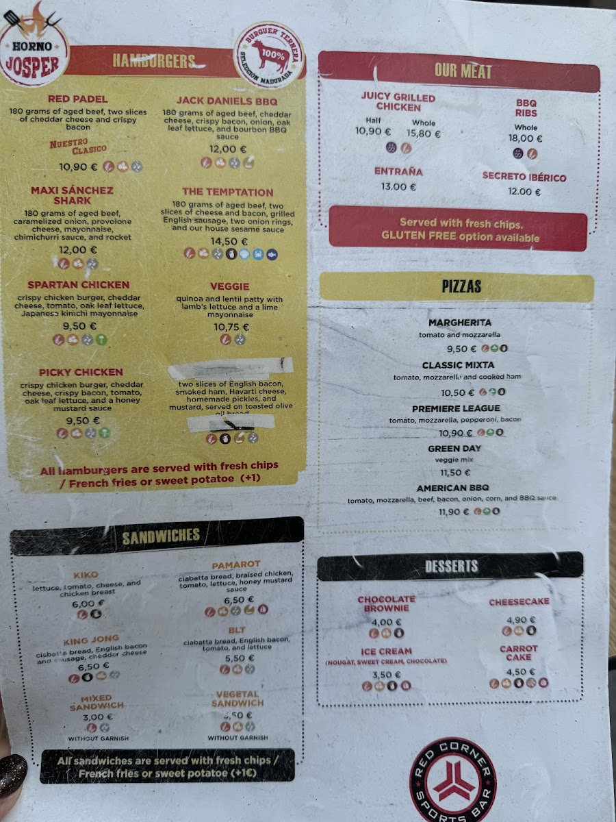 Red Corner Sports Bar Photo Menu 7