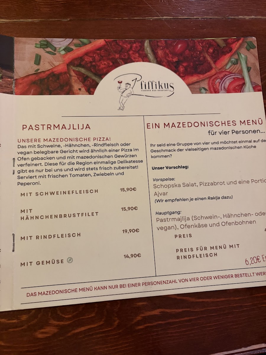 Pfiffikus Bar Photo Menu 1