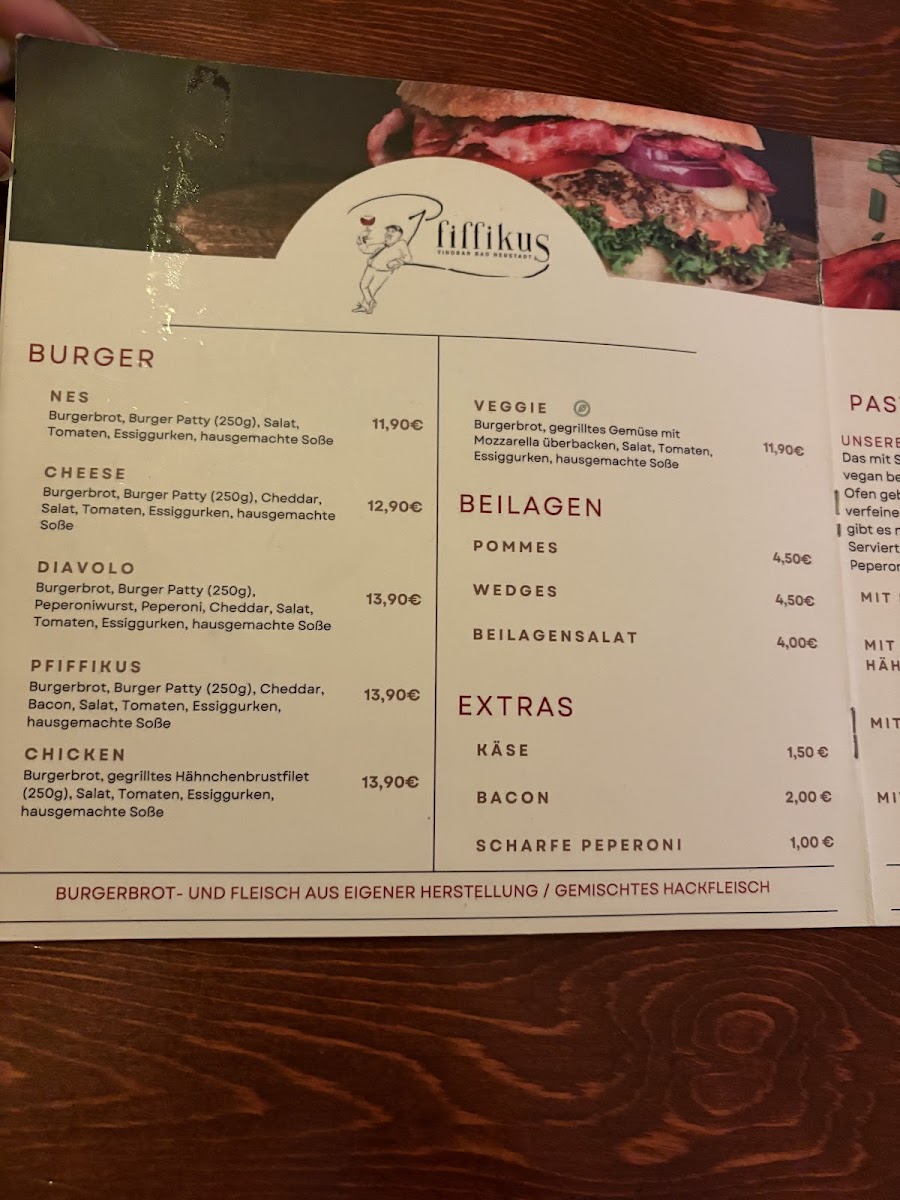Pfiffikus Bar Photo Menu 2