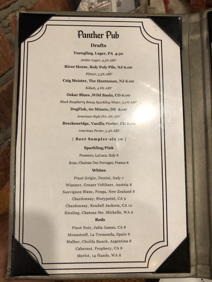 Panther Pub Photo Menu 10