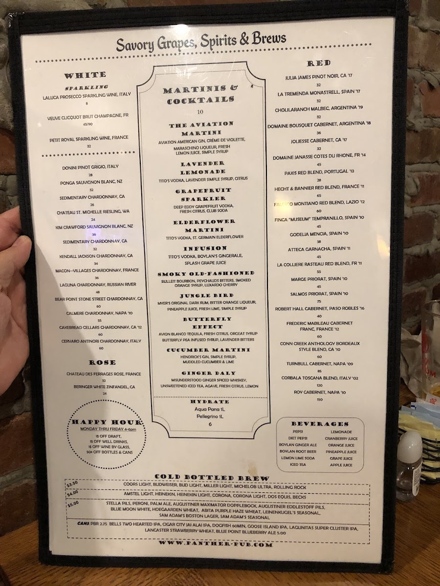 Panther Pub Photo Menu 6