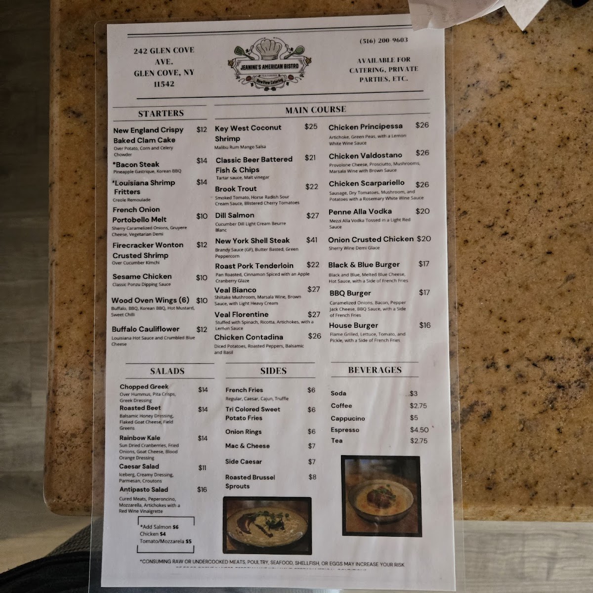 Jeanine's American Bistro Photo Menu 1