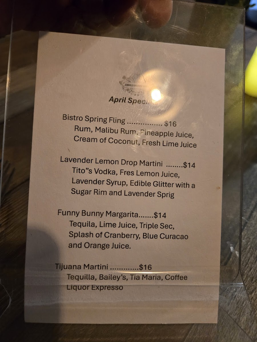 Jeanine's American Bistro Photo Menu 2