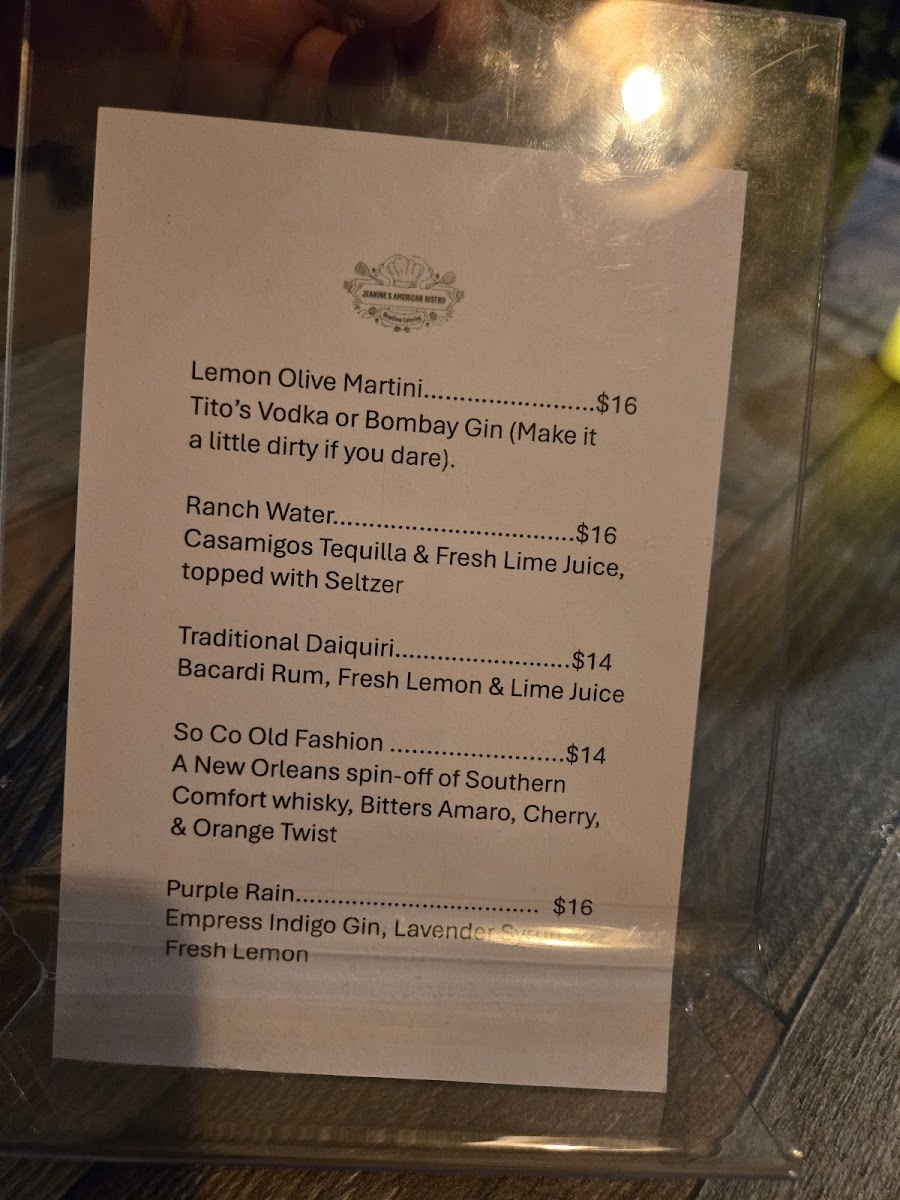 Jeanine's American Bistro Photo Menu 3
