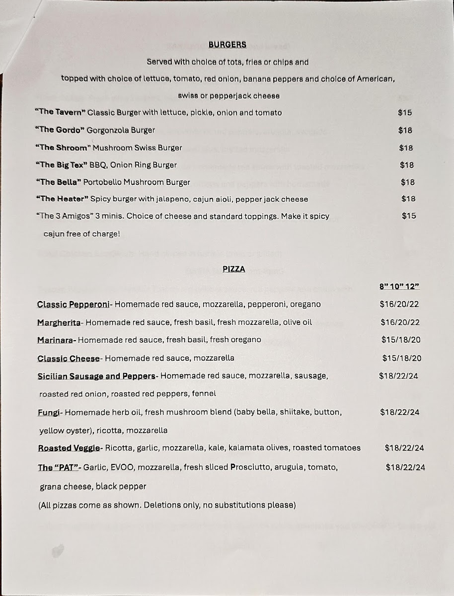 Maple Street Tavern Photo Menu 3