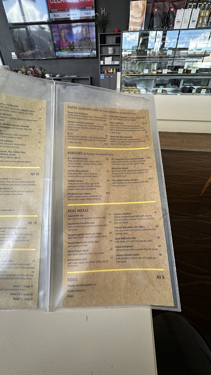 Venue Café & Bar Photo Menu 1