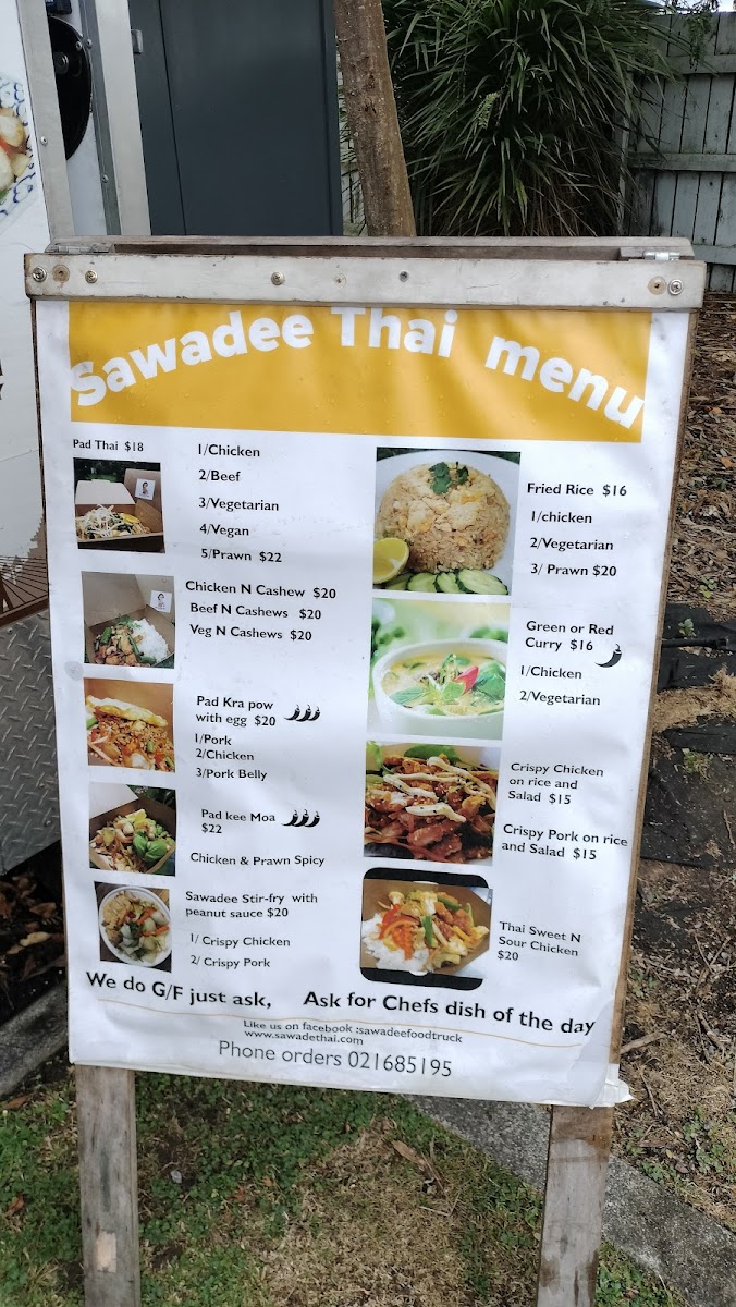Sawadee Food Truck Photo Menu 1