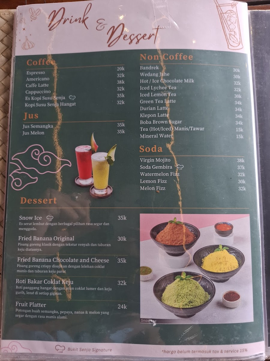 Bukit Senja Cafe Photo Menu 1